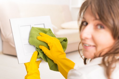 A professional clearance service removing bulky items from a home